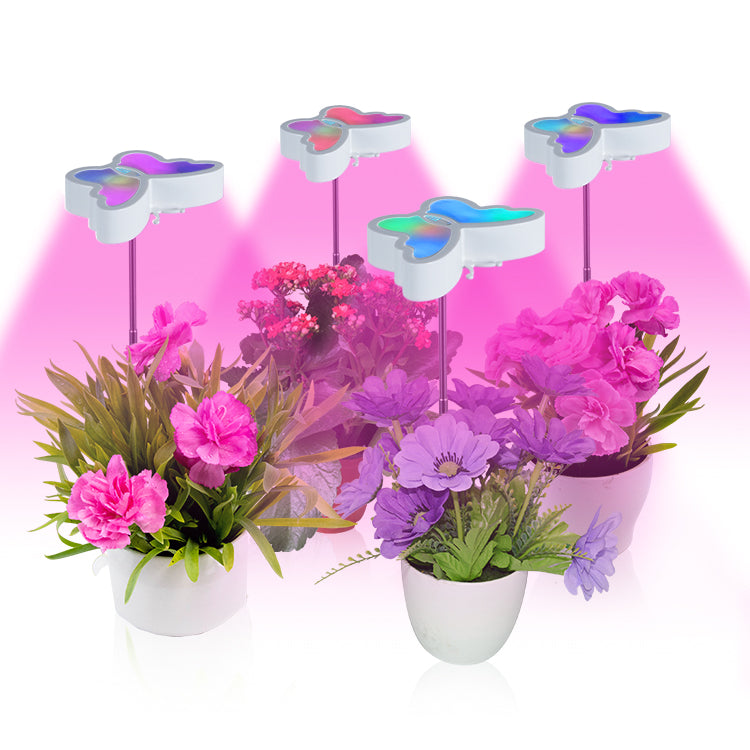 40W Colorful Butterfly 4 Heads New Growth Light Filling Light Retractable Stick Type Plant Light