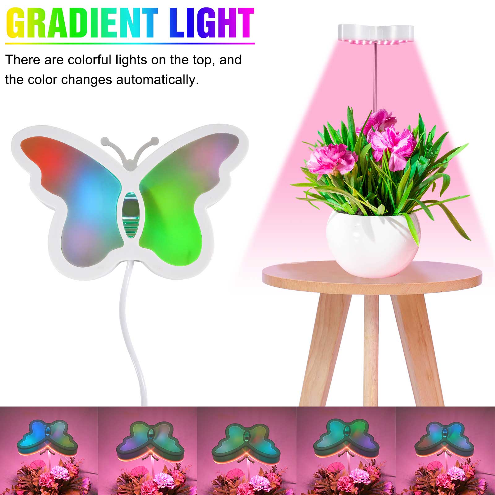 10W indoor grow kits full spectrum plant light Butterflies led grow lights