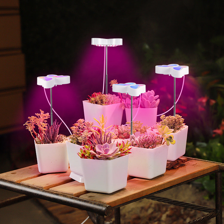 40W Colorful Butterfly 4 Heads New Growth Light Filling Light Retractable Stick Type Plant Light